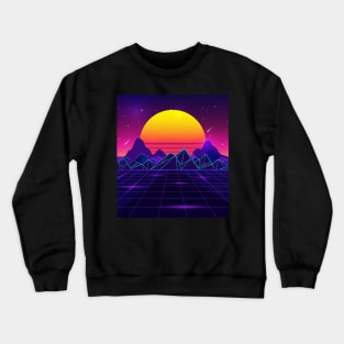 Glowing Sunset Retrowave Crewneck Sweatshirt